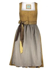 Turi Landhaus Sukienka "Barbarella" w kolorze musztardowo-szarym rozmiar: 40. Brązowe sukienki damskie Turi Landhaus, na imprezę, bez wzorów, bez kołnierzyka, bez ramiączek. Za 397.17 zł.