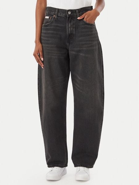 Calvin Klein Jeans Jeansy LV047F686G Czarny Barrel Fit. Czarne jeansy damskie Calvin Klein Jeans. Za 489.99 zł.