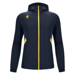 Bluza z kapturem z pełnym zamkiem błyskawicznym Macron Tiamat. Niebieskie bluzy sportowe damskie Macron, l, bez wzorów, bez ramiączek, z kapturem. Za 331.50 zł.