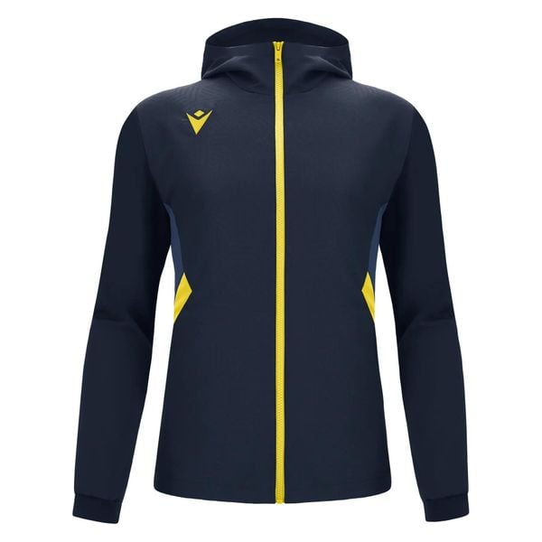 Bluza z kapturem z pełnym zamkiem błyskawicznym Macron Tiamat. Niebieskie bluzy sportowe damskie Macron, l, bez wzorów, bez ramiączek, z kapturem. Za 331.50 zł.