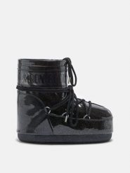 Moon Boot Icon Low Rubber Śniegowce damskie. Czarne śniegowce damskie Moon Boot, z tkaniny, przed kostkę. W wyprzedaży za 791.21 zł.