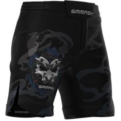 Spodenki do MMA męskie Smmash Takeo Ultra lekkie. Czarne szorty męskie SMMASH, bez kołnierzyka. Za 139.99 zł.