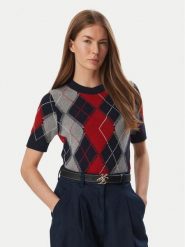Tommy Hilfiger Sweter WW0WW52313 Kolorowy Regular Fit. Swetry klasyczne damskie Tommy Hilfiger, xxs, z bawełny, bez kołnierzyka. Za 529.99 zł.