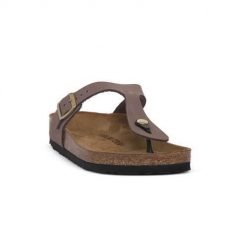 Japonki damskie Birkenstock Gizeh. Fioletowe klapki damskie Birkenstock, bez wzorów, z materiału, bez obcasa. Za 814.00 zł.