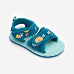Second Life - Sandały basenowe dla malucha Nabaiji Fish - Stan Doskonały. Niebieskie sandały damskie NABAIJI, z materiału, bez zapięcia. Za 33.99 zł.
