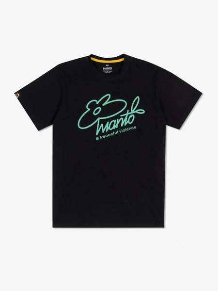 Koszulka sportowa MANTO bloom z krótkim rękawem. Czarne t-shirty sportowe męskie Manto, s, z bawełny, bez ramiączek. Za 87.99 zł.