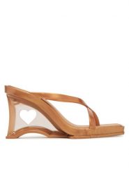 Melissa Japonki Melissa Glass Heel Ad 35801 Złoty. Żółte klapki damskie Melissa, bez wzorów, z tworzywa sztucznego, bez obcasa. Za 579.99 zł.