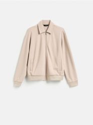 Rozpinana bluza z kołnierzem - beżowy. Brązowe bluzy bez kaptura męskie Reserved, l, z bawełny. Za 139.99 zł.