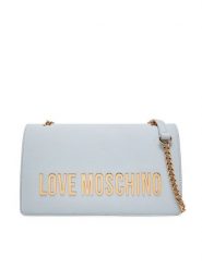 LOVE MOSCHINO Torebka JC4192PP1MKD0712 Błękitny. Niebieskie torebki klasyczne damskie Love Moschino, bez wzorów, ze skóry, wizytowe, bez kołnierzyka, bez ramiączek. Za 519.99 zł.