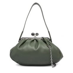 Torebka Weekend Max Mara. Zielone torebki klasyczne damskie Weekend Max Mara, bez wzorów, wizytowe, bez kołnierzyka, bez ramiączek. Za 1,839.00 zł.