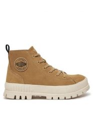 Palladium Trapery 74353-252-M Brązowy. Brązowe buty zimowe męskie Palladium, ze skóry, bez zapięcia. Za 429.99 zł.