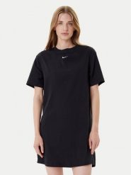 Nike Sukienka codzienna DV7882 Czarny Relaxed Fit. Czarne sukienki damskie Nike, na co dzień, s, bez wzorów, z bawełny, bez kołnierzyka, bez ramiączek, proste. Za 229.99 zł.