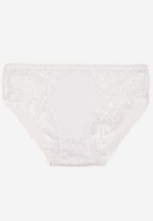Białe Majtki Figi Ozdobione Subtelną Koronką Hiesa. Białe figi damskie Born2be, l, z aplikacjami, z bawełny. Za 4.99 zł.