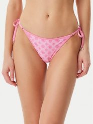Guess Dół od bikini E5GO21 KCRL2 Różowy. Czerwone bikini damskie Guess, z aplikacjami. Za 149.99 zł.