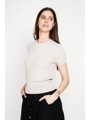 Le Jardin du Lin Sweter w kolorze kremowym rozmiar: 40. Brązowe swetry klasyczne damskie Le jardin du lin, ze splotem, bez kołnierzyka. Za 108.99 zł.