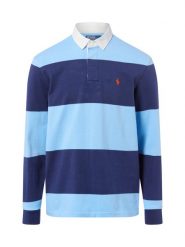 Polo Ralph Lauren Męska koszulka polo Mężczyźni Bawełna niebieski w paski, M. Niebieskie koszulki polo męskie Polo Ralph Lauren, m, bez wzorów, z bawełny, bez ramiączek. Za 699.95 zł.