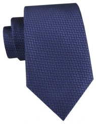 Męski Krawat Alties - Granatowy Kolor, Delikatna Faktura Tkaniny. Niebieskie krawaty i muchy męskie Alties, bez wzorów, z tkaniny, eleganckie. Za 55.00 zł.