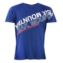 T-shirt Peak Mountain Cyclone. Niebieskie t-shirty męskie Peak Mountain, m, bez wzorów, bez kołnierzyka. W wyprzedaży za 137.50 zł.