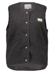 ONLY Pluszowa kamizelka w kolorze antracytowym rozmiar: L. Czarne kamizelki damskie Only, l. Za 100.04 zł.