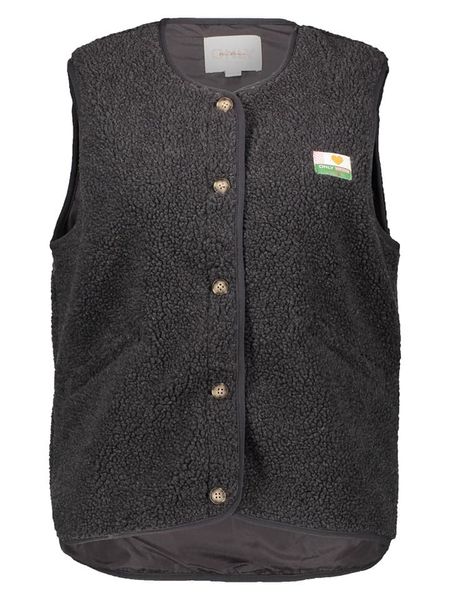 ONLY Pluszowa kamizelka w kolorze antracytowym rozmiar: L. Czarne kamizelki damskie Only, l. Za 100.04 zł.