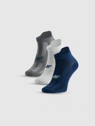 4F Skarpetki treningowe krótkie (3-pack) męskie - szare+białe+granatowe 39-42. Białe skarpetki męskie 4f, bez wzorów. Za 44.99 zł.