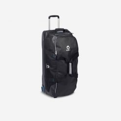 Torba nurkowa podróżna trolley Decathlon SCD 90 l. Czarne torebki klasyczne damskie Decathlon, bez wzorów, z materiału, duże, bez dodatków. Za 399.99 zł.