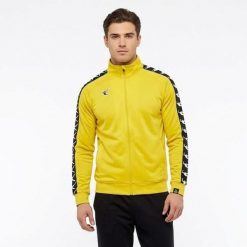 Kurtka Sportowa Gyme Play z Zamkiem. Żółte kurtki treningowe męskie ELPLAYER, xl, bez wzorów, z materiału, na fitness i siłownię. Za 80.00 zł.