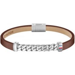 Tommy Hilfiger Brązowy pasek ze skóry dla mężczyzn TH2700953. Brązowe paski męskie Tommy Hilfiger, bez wzorów, ze skóry. W wyprzedaży za 284.00 zł.