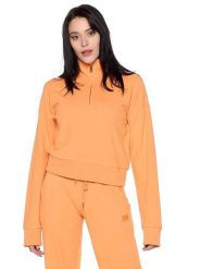 Bluza z zamek błyskawiczny na co dzień na siłownię. Czarne bluzy bez kaptura damskie LEONE 1947 APPAREL, s, bez wzorów, bez ramiączek, bez kaptura. Za 328.38 zł.