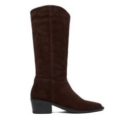 Kozaki Vagabond Shoemakers. Brązowe kozaki damskie Vagabond Shoemakers, bez obcasa, na płaskiej podeszwie. Za 1,089.00 zł.