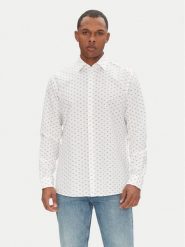 HUGO Koszula Valerio 50539802 Biały Modern Fit. Białe koszule męskie Hugo, m, bez wzorów, z bawełny, bez kołnierzyka, bez ramiączek. Za 309.99 zł.