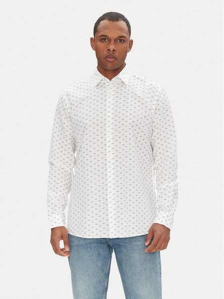 HUGO Koszula Valerio 50539802 Biały Modern Fit. Białe koszule męskie Hugo, m, bez wzorów, z bawełny, bez kołnierzyka, bez ramiączek. Za 309.99 zł.
