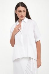 Koszula damska z krótkim rękawem Pittura MAX MARA BEACHWEAR. Koszule damskie Max Mara Beachwear, bez wzorów, bez kołnierzyka, bez ramiączek. Za 869.00 zł.