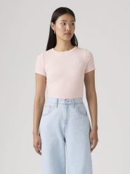 Levi's Koszulka "Hayes" w kolorze jasnoróżowym rozmiar: L. Różowe bluzki damskie Levi's, l, bez wzorów, z bawełny, bez kołnierzyka. Za 80.52 zł.