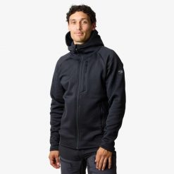 Bluza polarowa turystyka męska Swedemount Lofoten Tech Stretch Hood. Czarne bluzy bez kaptura męskie SWEDEMOUNT, m, z polaru. Za 260.00 zł.
