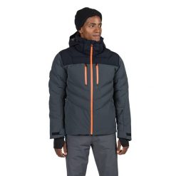 Kurtka narciarska męska Rossignol Blackside Puffy. Szare kurtki męskie Rossignol, m, bez wzorów, bez kaptura. Za 1,889.00 zł.