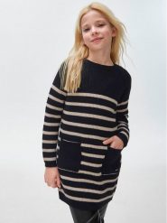 Mayoral Sukienka codzienna 7.959 Czarny Regular Fit. Czarne sukienki dziewczęce Mayoral, bez wzorów, z syntetyku, bez ramiączek. Za 179.99 zł.