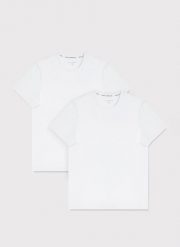PAKO LORENTE – Męski t-shirt w białym kolorze, dwupak. Białe t-shirty męskie Pako Lorente, m, bez wzorów, z bawełny, bez kołnierzyka. Za 99.99 zł.