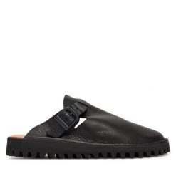 Klapki Fracap. Czarne klapki damskie Fracap, bez wzorów, bez obcasa. Za 469.99 zł.
