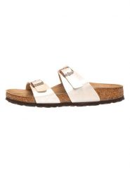 Birkenstock Klapki "Sydney" w kolorze kremowym rozmiar: 35. Brązowe klapki damskie Birkenstock, bez wzorów, bez obcasa. Za 209.33 zł.