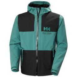 Kurtka wodoodporna Helly Hansen Ace Graphic. Zielone kurtki męskie Helly Hansen, m, bez wzorów, bez kaptura. Za 715.50 zł.