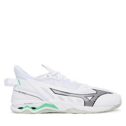 Buty halowe Mizuno. Białe buty sportowe na co dzień męskie Mizuno, bez zapięcia, mizuno wave. Za 559.99 zł.