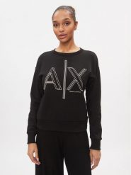 Armani Exchange Bluza 3DYM11 YJEBZ 1200 Czarny Regular Fit. Czarne bluzy bez kaptura damskie Armani Exchange, s, z bawełny. Za 299.99 zł.