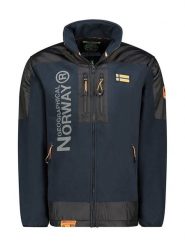Geographical Norway Kurtka polarowa "Tulene" w kolorze granatowym rozmiar: L. Niebieskie kurtki męskie Geographical Norway, l, bez wzorów, z materiału, bez kaptura. Za 132.05 zł.