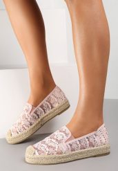 Różowe Espadryle Sofitheme. Czerwone espadryle damskie Renee, bez wzorów, z koronki, bez obcasa, na płaskiej podeszwie. Za 84.99 zł.
