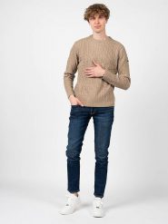 Pepe Jeans Sweter "New Jules" | PM702278 | New Jules | Mężczyzna | Piaskowy, Beżowy. Brązowe swetry męskie Pepe Jeans, l, bez wzorów, z dzianiny, bez kołnierzyka. W wyprzedaży za 229.00 zł.