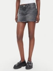 Juicy Couture Spódnica jeansowa JCDGS126958 Szary Regular Fit. Szare spódniczki damskie Juicy Couture, bez wzorów, z bawełny. Za 349.99 zł.