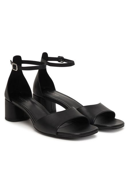 Vagabond Shoemakers Sandały Piper 5921-001-20 Czarny. Czarne sandały damskie Vagabond Shoemakers, bez wzorów, ze skóry, bez obcasa, na słupku. Za 539.99 zł.