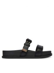 Armani Exchange Klapki XW002575 AF21266 UC001 Czarny. Czarne klapki damskie Armani Exchange, bez wzorów, ze skóry, bez obcasa. Za 609.99 zł.