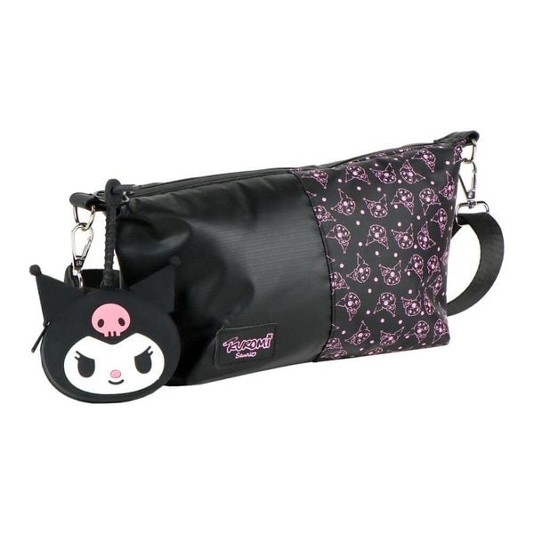 Torba na ramię Cerda Hello Kitty Kuromi. Czarne torebki klasyczne damskie CERDA, bez wzorów, z materiału, z nadrukiem, bez dodatków. Za 174.00 zł.